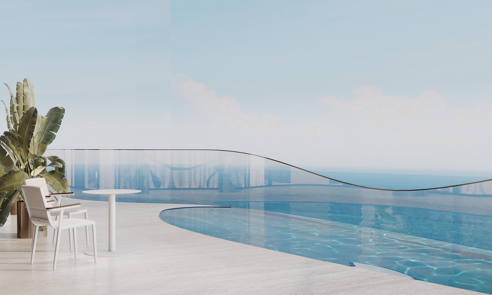Terrasse aménagée avec vue sur le golfe Persique
